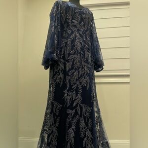 Long Beautiful Midnight Blue Cinderella Dress